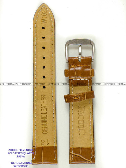 Skórzany pasek do zegarka Pacific W102.20.3.3, 20 mm, Brązowy
