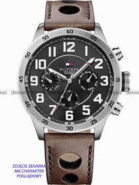 Skórzany pasek do zegarka Tommy Hilfiger Tommy-Hilfiger-1791049, 22 mm, Brązowy