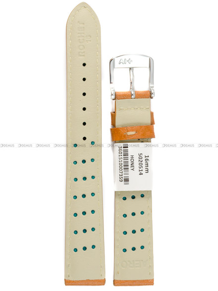 Pasek skórzany do zegarka - Rochet Buffalo 5020514 - 16 mm - Brązowy