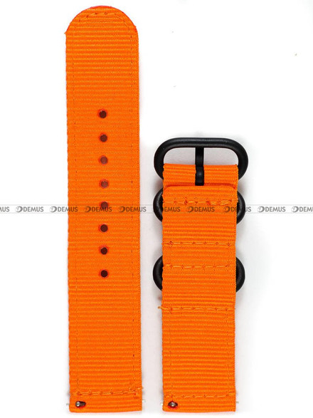 Nylonowy pasek do zegarka Nato PND2.22.12, 22 mm, Pomarańczowy