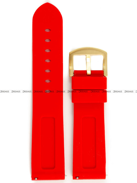 Czerwony pasek silikonowy do zegarka Vostok Europe Expedition YN55-597B730 - 24 mm