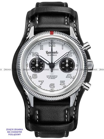 Pasek skórzany z podkładką do zegarka Hanhart 417 ES oraz PIONEER Preventor HD12 39 mm - 20 mm - M