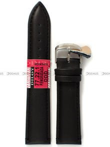 Skórzany pasek do zegarka Diloy 77.22.1, 22 mm, Czarny