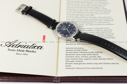 Zegarek Męski Mechaniczny Adriatica A1965.5255M - ręcznie nakręcany - Limitowana Edycja