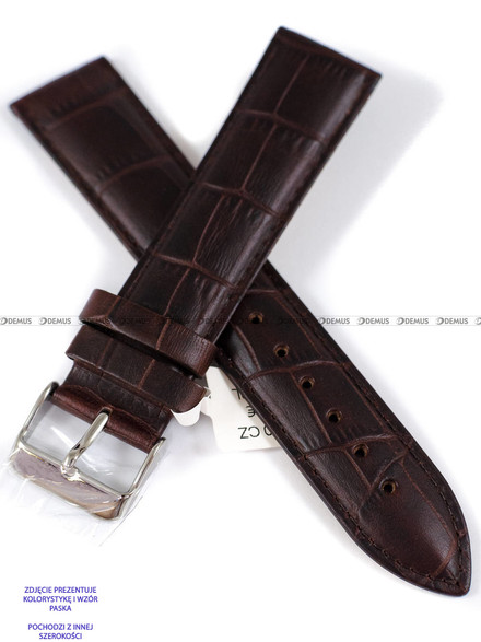 Pasek skórzany do zegarka - JVD R41702/18XL - 18 mm - XL