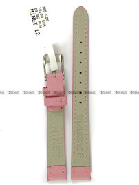 Skórzany pasek do zegarka Minet MSBUP12, 12 mm, Różowy