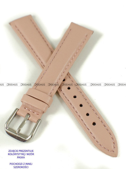 Skórzany pasek do zegarka Pacific W94.18.20.20, 18 mm, Różowy