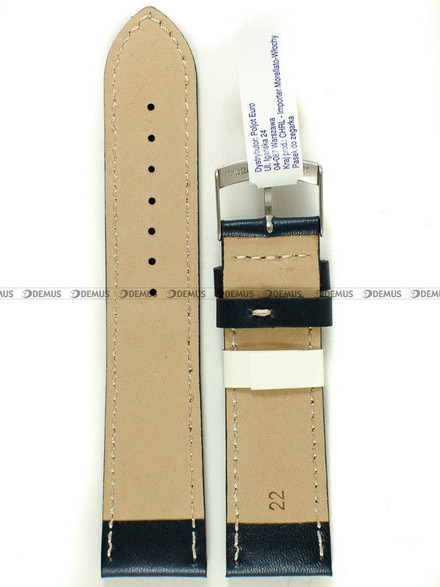 Skórzany pasek do zegarka Morellato A01X4937C23062CR22, 22 mm, Niebieski