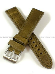 Skórzany pasek do zegarka Pacific W48.20.9.9, 20 mm, Zielony