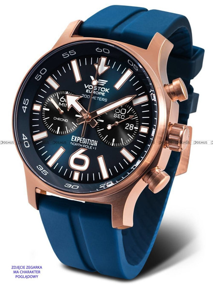 Pasek silikonowy do zegarka Vostok Europe Expedition 6S21-595B645 - 24 mm