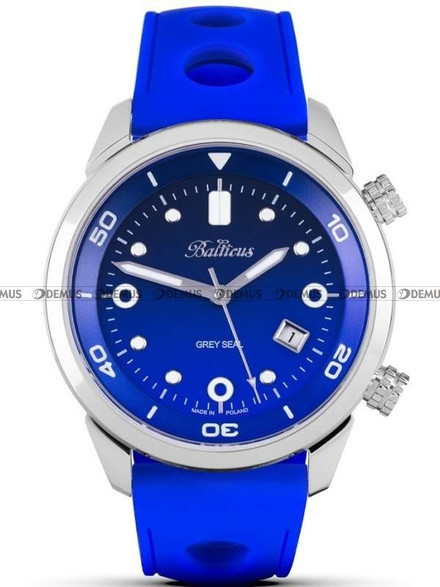 Zegarek Męski Balticus Grey Seal III - niebieski - Dwa paski i bransoleta w zestawie