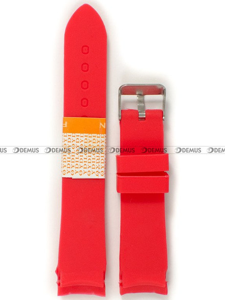 Silikonowy pasek do zegarka Diloy S252C.20.6, 20 mm, Czerwony