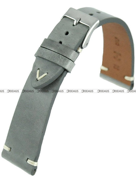 Skórzany pasek do zegarka Horido 9450.07.24S, 24 mm, Szary