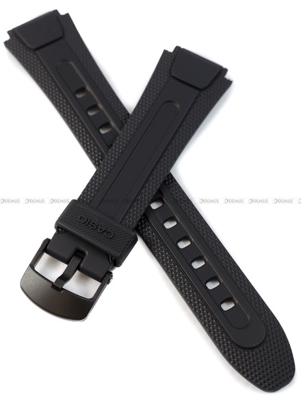 Pasek do zegarka z tworzywa Casio AW-81, 18 mm, Czarny