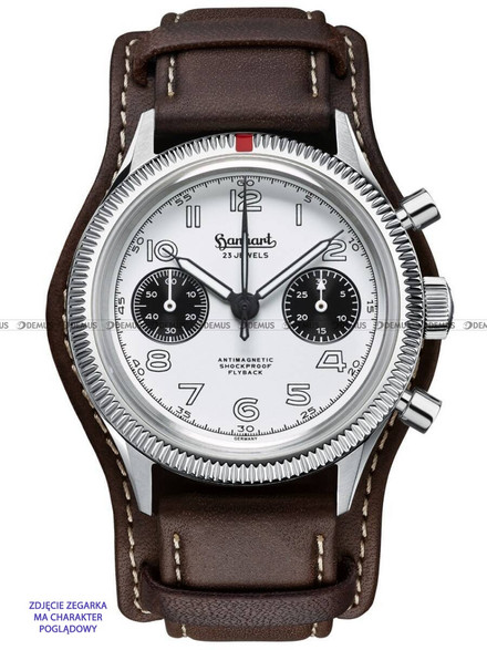 Pasek skórzany z podkładką do zegarka Hanhart 417 ES oraz PIONEER Preventor HD12 39 mm - 20 mm