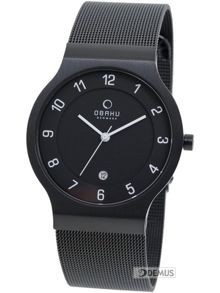 Siateczkowa (mesh) bransoleta do zegarka Obaku V133GBBMB, 22 mm, Czarna