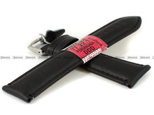 Skórzany pasek do zegarka Diloy 77.22.1, 22 mm, Czarny