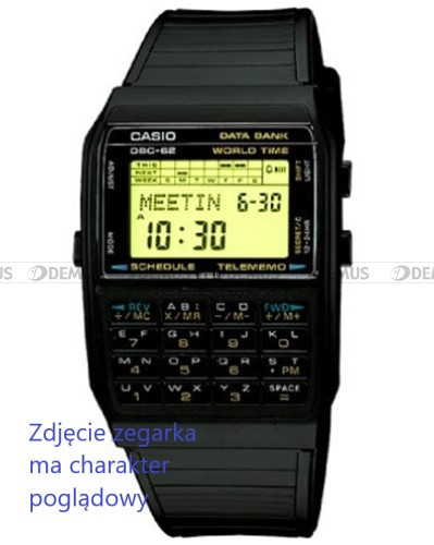 Pasek z tworzywa do zegarków Casio DBC-62, DBC-80 - 22 mm