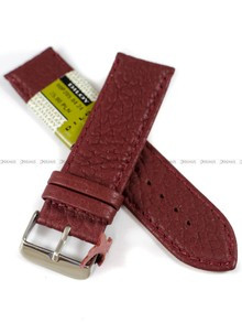 Skórzany pasek do zegarka Diloy P205.24.4, 24 mm, Bordowy