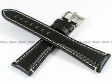 Skórzany pasek do zegarka Horido 0167.01.22S, 22 mm, Czarny