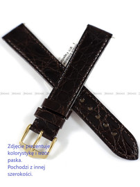 Pasek skórzany z krokodyla do zegarka - Hirsch Genuine Croco 18900810-1-18 - 18 mm