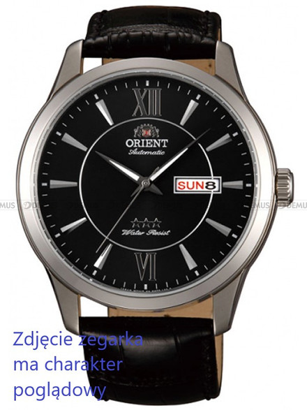 Skórzany pasek do zegarka Orient UDEUXSB, 22 mm, Czarny