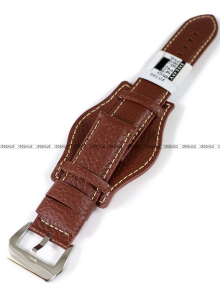 Skórzany pasek do zegarka Diloy 386.24.9, 24 mm, Brązowy