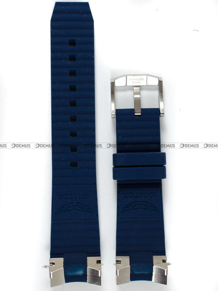 Pasek do zegarka z tworzywa Aviator Aviator m.2.19.0, 23 mm, Niebieski