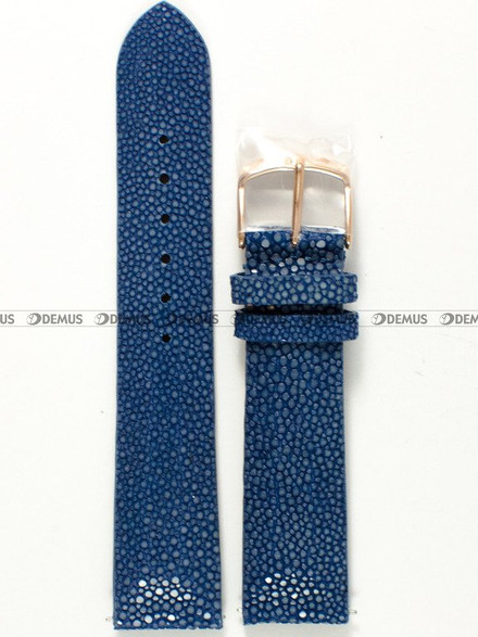Pasek Undine ze skóry płaszczki do zegarka Vostok Europe - 20 mm niebieski RG