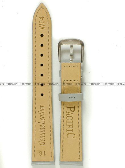 Skórzany pasek do zegarka Pacific W94.16.6.6, 16 mm, Szary