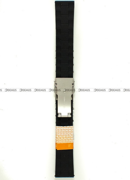 Poliuretanowy pasek do zegarka Diloy SBR31.20.1, 20 mm, Czarny