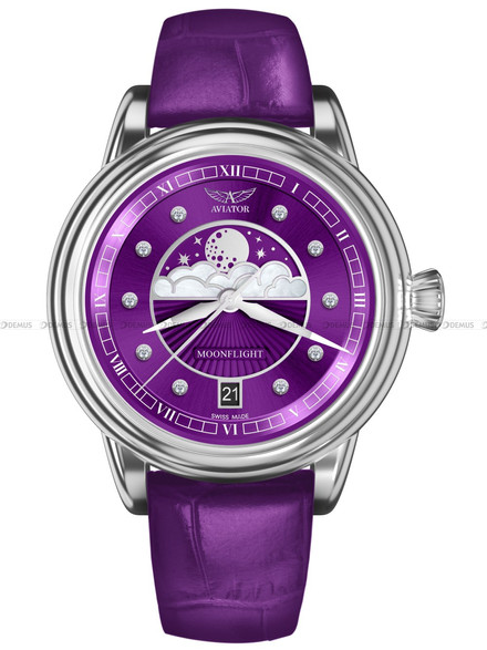 Zegarek Damski Aviator Douglas MoonFlight Diamonds Edition V.1.33.0.361.4