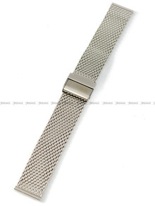 Bransoleta mesh do zegarka - BMS03.20.Z-GSP - 20 mm - z zabezpieczeniem - srebrna