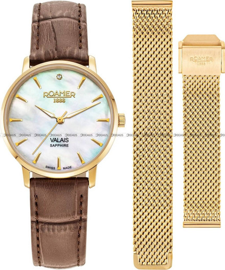 Zegarek Damski Roamer Valais 989847 48 10 05 - bransoletka mesh w zestawie