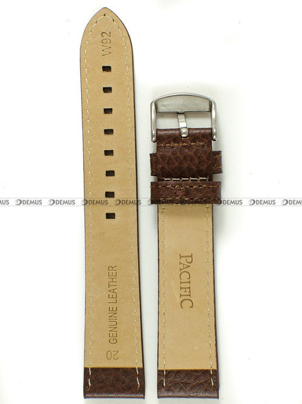 Skórzany pasek do zegarka Pacific W92.20.3.3, 20 mm, Brązowy