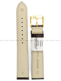 Pasek skórzany do zegarka - Rochet Screen 6330603 - 18 mm - Brązowy