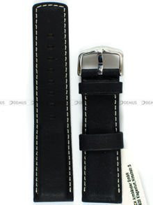 Skórzany pasek do zegarka Hirsch 14502150-2-24, 24 mm, Czarny