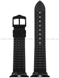 Pasek metariałowo-kauczukowy z adapterem do Apple Watch - Hirsch Arne 0925090050AD-5-20 - 20 mm