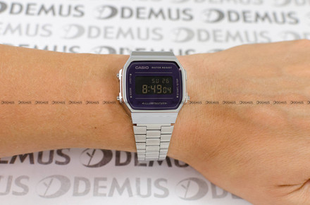 Zegarek Casio RETRO A168WEM-1EF Unisex, Kwarcowy, Elektroniczny