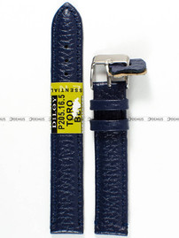 Skórzany pasek do zegarka Diloy P205.16.5, 16 mm, Niebieski