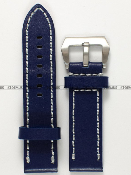 Skórzany pasek do zegarka Pacific W27.24.5.7, 24 mm, Niebieski