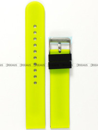 Silikonowy pasek do zegarka Chermond PG11.20.1.3, 20 mm, Czarny, Zielony