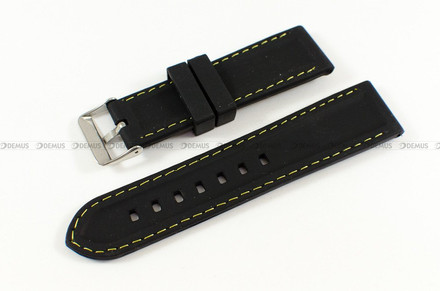 Pasek do zegarka z tworzywa Chermond PG1.24MM.1.9, 24 mm, Czarny