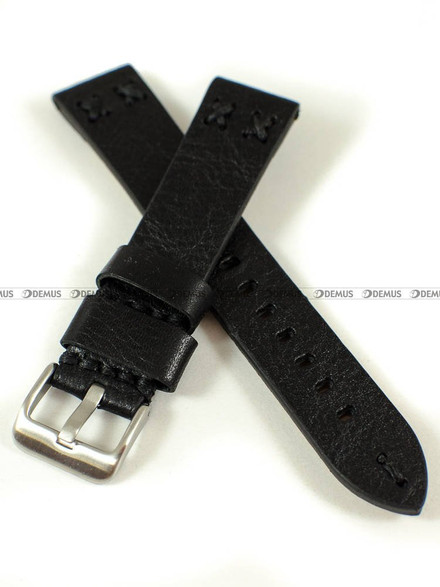 Skórzany pasek do zegarka Pacific W79.20.1.1, 20 mm, Czarny