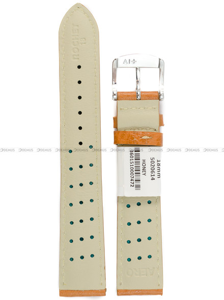 Pasek skórzany do zegarka - Rochet Buffalo 5020614 - 18 mm - Brązowy