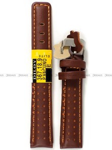 Skórzany pasek do zegarka Diloy CP367.18.9, 18 mm, Brązowy