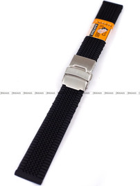 Poliuretanowy pasek do zegarka Diloy SBR30.20.1, 20 mm, Czarny