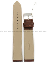 Pasek skórzany do zegarka - LAVVU LSJXC22 - 22 mm - XXL