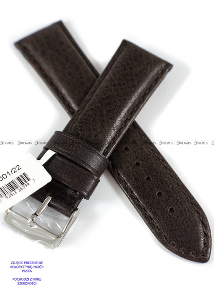 Pasek skórzany wodoodporny do zegarka - JVD R41501/18 - 18 mm