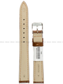 Pasek skórzany do zegarka - Rochet Charleston 5491404ST - 14 mm - Brązowy